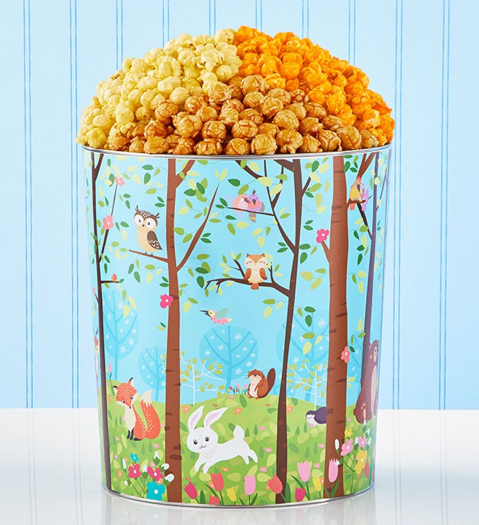 3 1/2 Gallon Forest of Fun Popcorn Tins